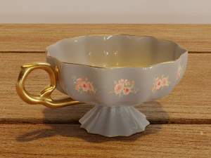 Duo Cup and Plate 3D Model