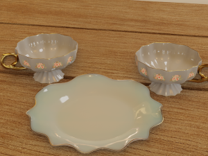 Duo Cup and Plate 3D 모델