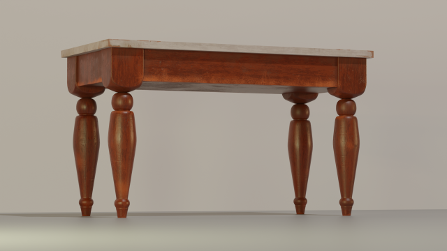 Interior Wood Table 3D मॉडल .c4d .max .obj .3ds .fbx .stl .blend