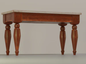 Interieur houten tafel 3D Model