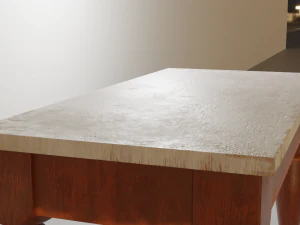 Interior Wood Table 3D Model