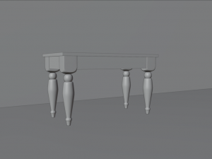 Interior Wood Table 3D मॉडल