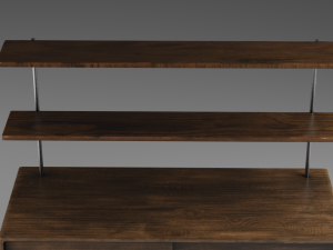 Wooden Desk 3D Model