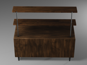 Wooden Desk 3D Model