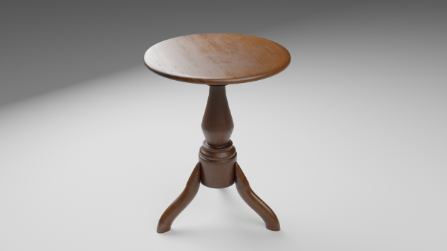 Wooden decor table 3D Модель .c4d .max .obj .3ds .fbx .stl .blend 