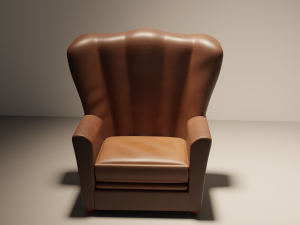 Old Leather Umchair 3Dモデル