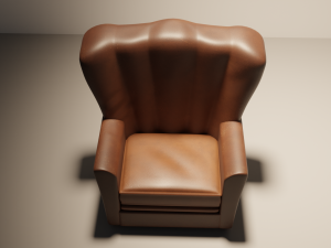 Old Leather Umchair 3Dモデル