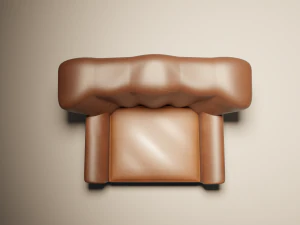 Old Leather Umchair 3D Model