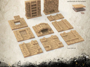 地下城主终极瓷砖套装 3D 打印模型
