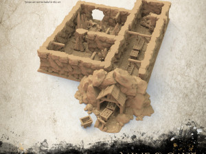 Mine Cave Tiles Set 3D Print Model