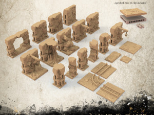 Mine Cave Tiles Set Model Cetak 3D