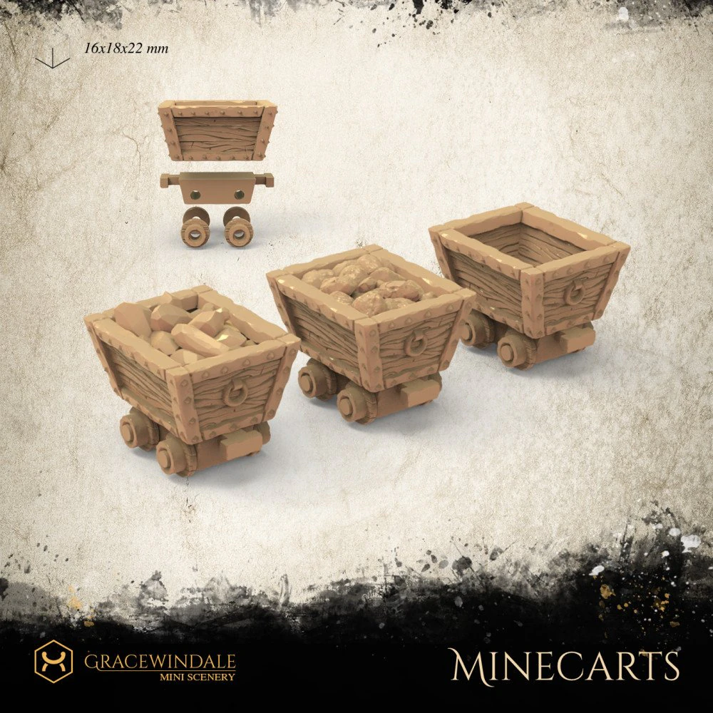 Minecart 3D Print Model .c4d .max .obj .3ds .fbx .stl .blend