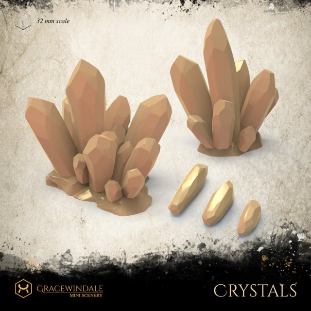Crystals Modelo de impresión 3D .c4d .max .obj .3ds .fbx .stl .blend 