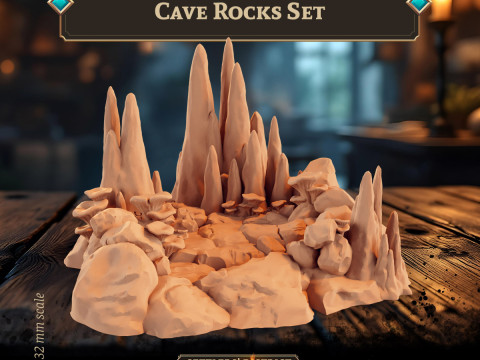 Cave Rocks Set Modelo de Impressão 3D