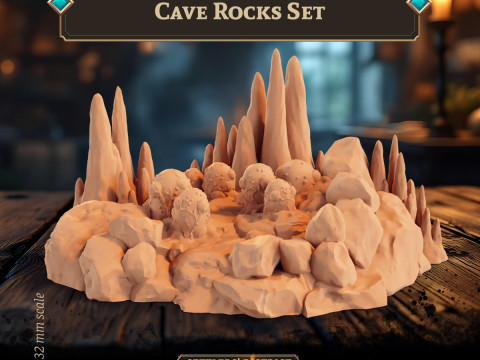 Cave Rocks Set Modelo de Impressão 3D