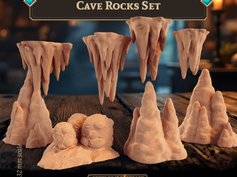 Cave Rocks Set Modelo de Impressão 3D