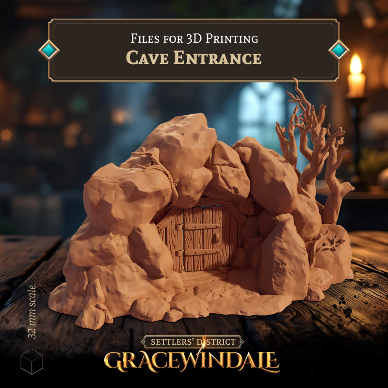 Cave Entrance Modello di stampa 3D .c4d .max .obj .3ds .fbx .stl .blend 