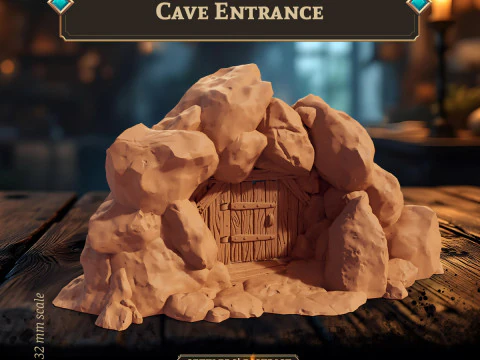 Cave Entrance 3D Print Model
