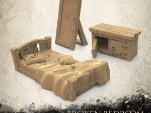 Broken Bedroom Furniture 3D 프린트 모델
