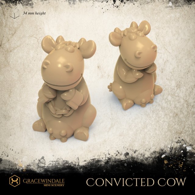 Convicted Cow Modelo de impresión 3D .c4d .max .obj .3ds .fbx .stl .blend 