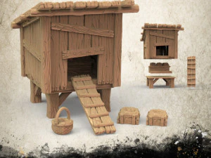 H&uuml;hnerstall 3D Druckmodell