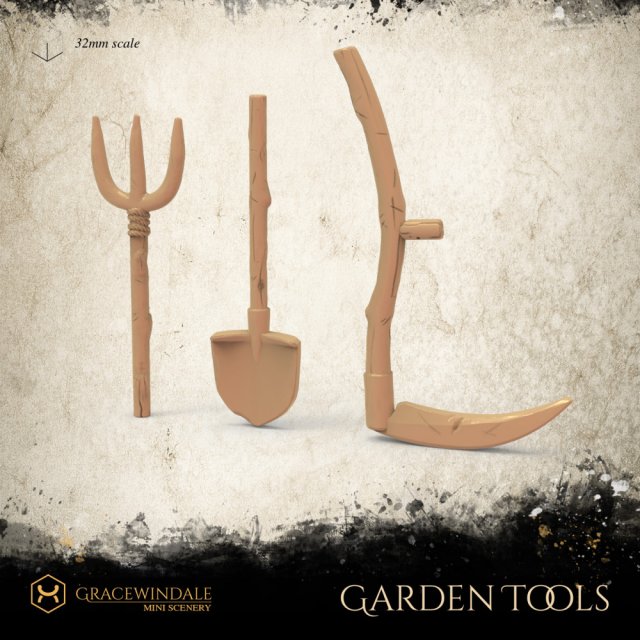 Garden Tools Modelo de impresión 3D .c4d .max .obj .3ds .fbx .stl .blend 