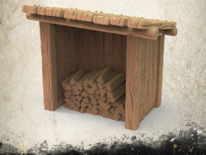 Firewood Storage 3D Print Model