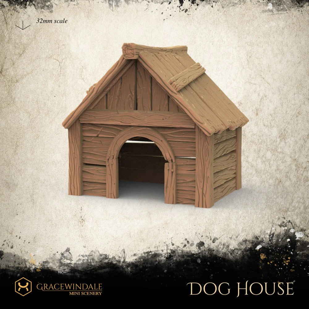 Dog House 3D Print Model .c4d .max .obj .3ds .fbx .stl .blend 