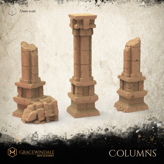 Columns 3Dプリントモデル .c4d .max .obj .3ds .fbx .stl .blend 