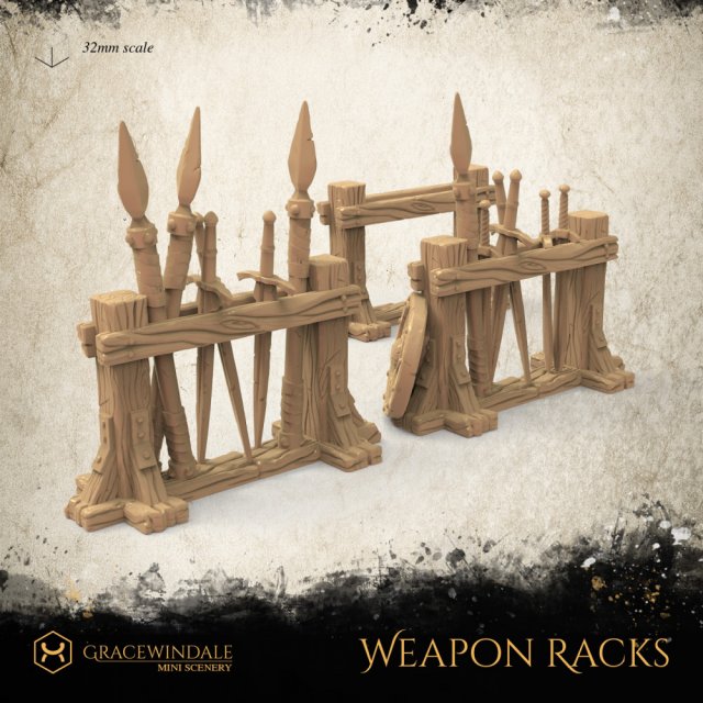 Weapon Racks Model Cetak 3D .c4d .max .obj .3ds .fbx .stl .blend 