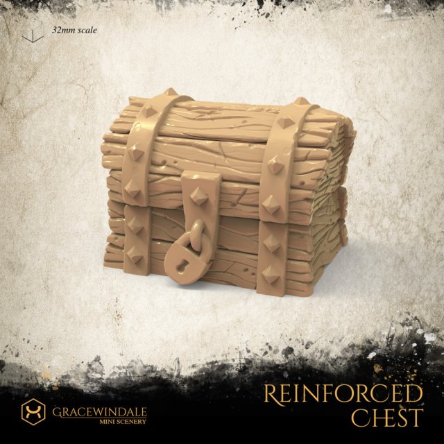 Reinforced Chest 3D 打印模型 .c4d .max .obj .3ds .fbx .stl .blend 