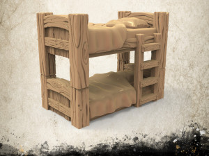 Bunk Bed 3D Print Model
