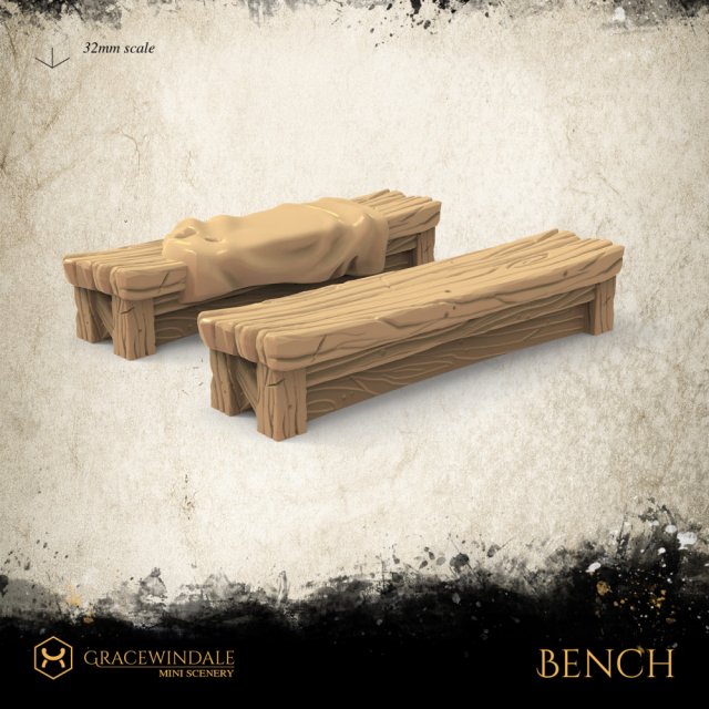 Bench Model do druku 3D .c4d .max .obj .3ds .fbx .stl .blend 