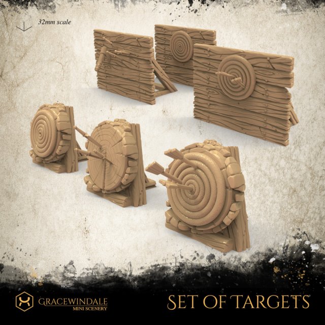 Set of Targets Modelo de Impressão 3D .c4d .max .obj .3ds .fbx .stl .blend 
