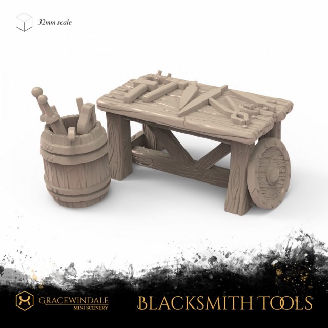 Blacksmith Tools Model do druku 3D .c4d .max .obj .3ds .fbx .stl .blend 