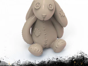 Easter Bunny Eggs 3D Print Model