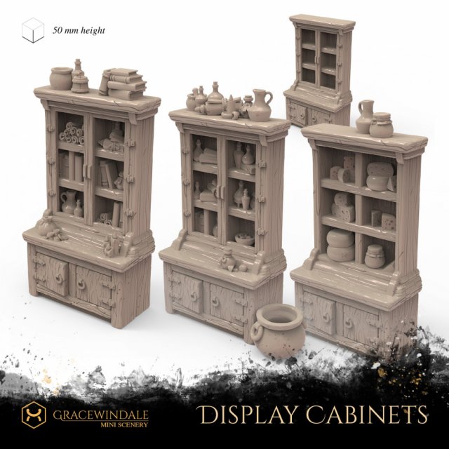 Set of Display Cabinets 3D-Druckmodell .c4d .max .obj .3ds .fbx .stl .blend 