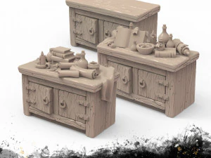 मंत्रिमंडलों का सेट 3D प्रिंट मॉडल