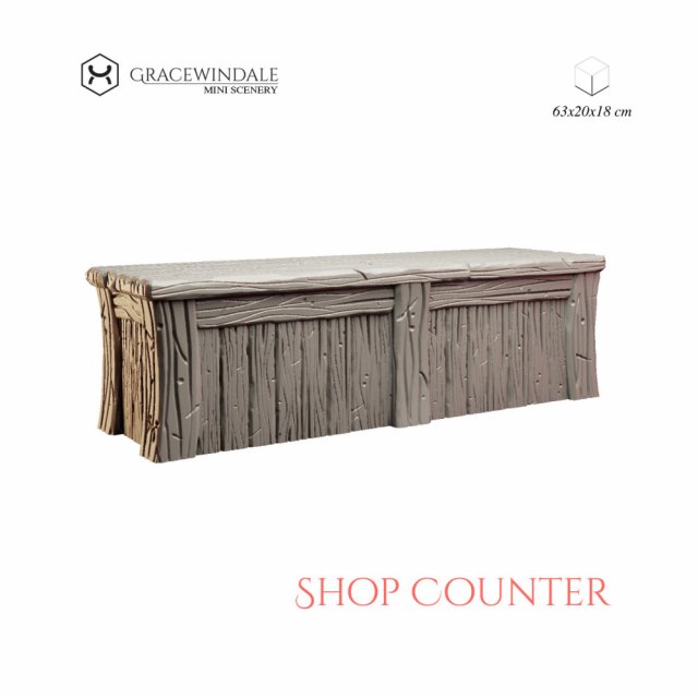 Shop Counter 3D Print Model .c4d .max .obj .3ds .fbx .stl .blend 