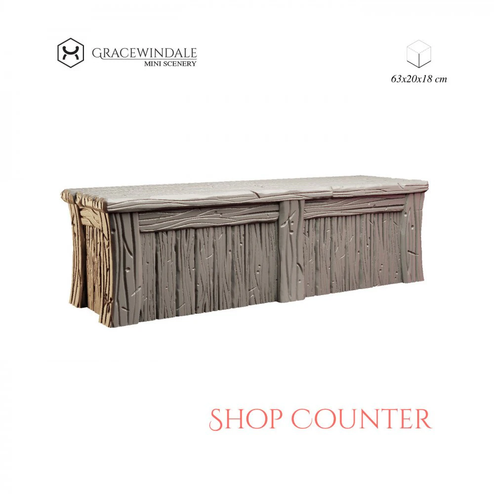 Shop Counter 3D Print Model .c4d .max .obj .3ds .fbx .stl .blend 