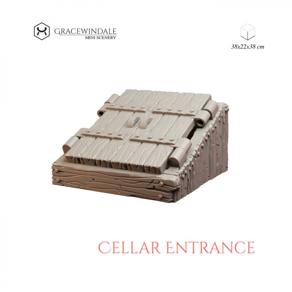 Cellar Entrance 3D Print Model .c4d .max .obj .3ds .fbx .stl .blend 