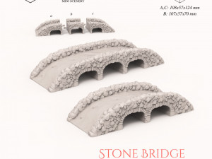 Stone Bridge 3D Print Model