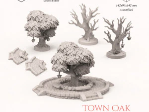 Town Oak 3D Print Model