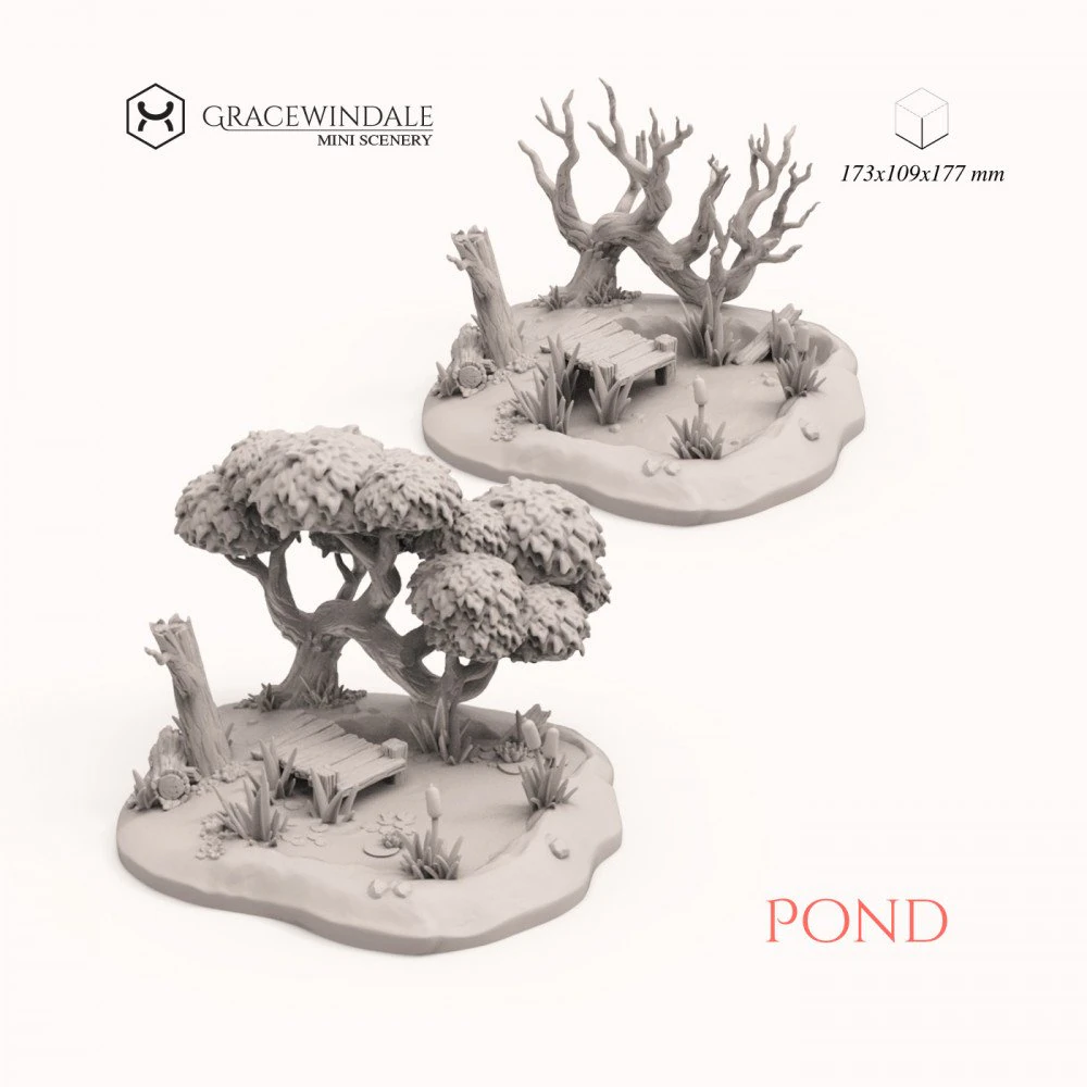 Pond 3D Print Model .c4d .max .obj .3ds .fbx .stl .blend 