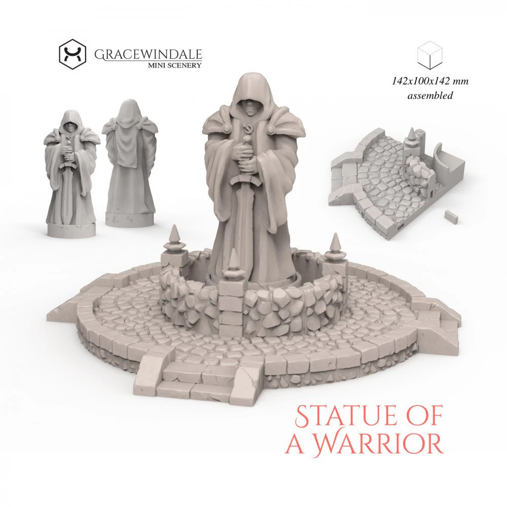 Statue of a Warrior 3D Print Model .c4d .max .obj .3ds .fbx .stl .blend 