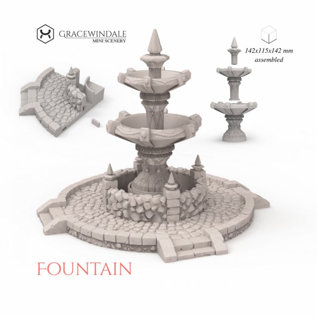 Fountain Modello di stampa 3D .c4d .max .obj .3ds .fbx .stl .blend 
