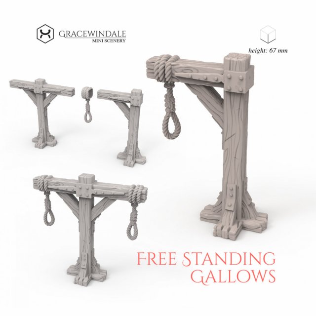 Set of Gallows Modello di stampa 3D .c4d .max .obj .3ds .fbx .stl .blend 