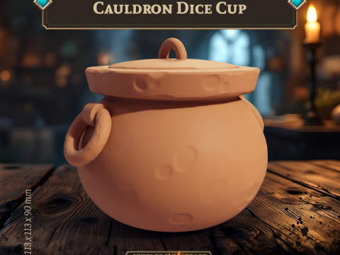 Cauldron Dice Cup 3Dプリントモデル