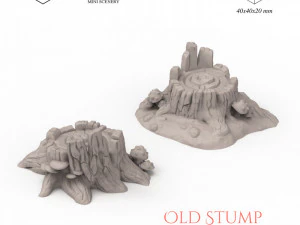 Old Stump 3D Print Model