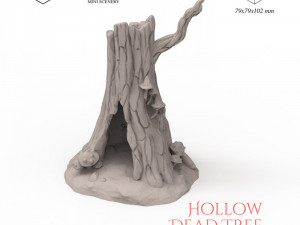 Hollow Dead Tree 3D Print Model